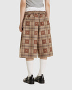 Moon Checks Jacquard Double Waisted Shorts