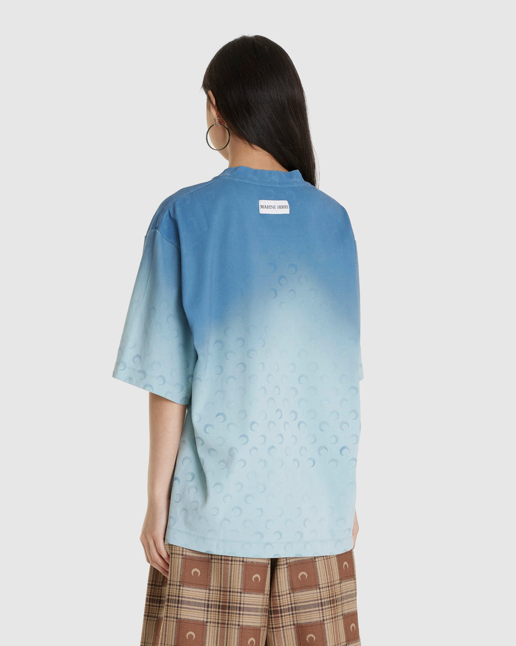 Moon Faded Jersey Relaxed T-Shirt Light Blue