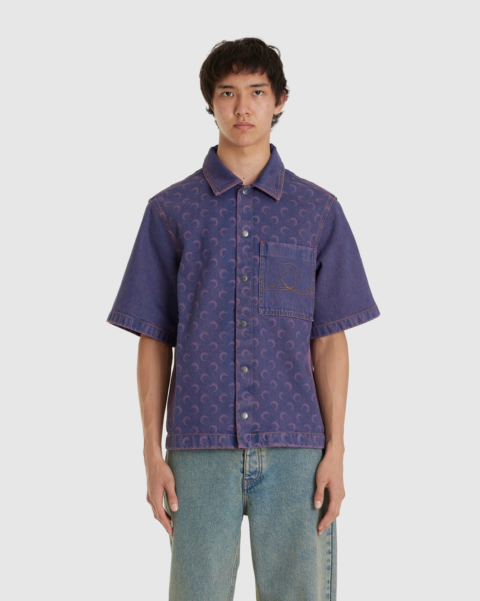 MARINE SERRE Moon Laser Denim Workwear Shirt – Chinatown Country Club