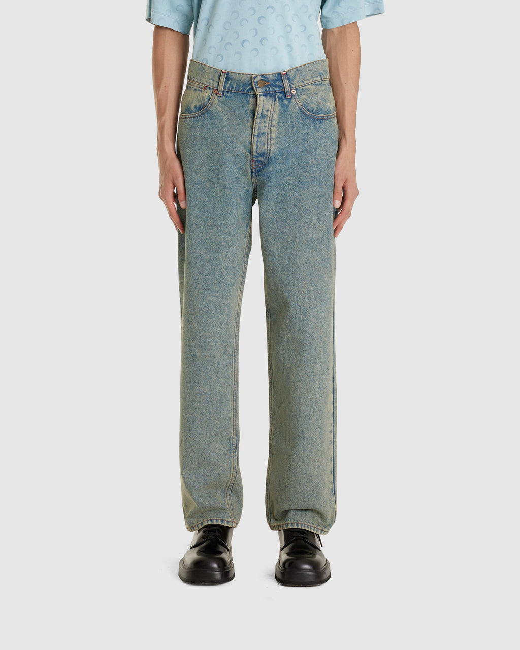 Moon Laser Denim Baggy Jeans