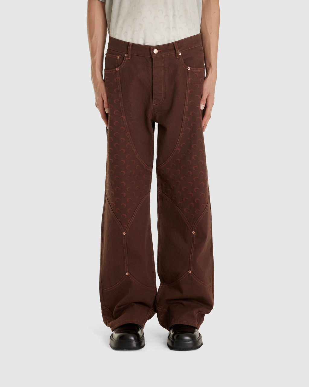 Moon Jacquard Twill Workwear Pants