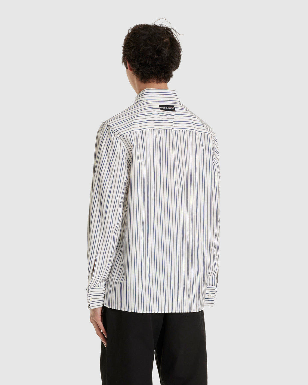 Regenerated Striped Poplin Button Up Shirt
