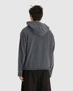 Dyed Scarf Bag Hoodie Charcoal