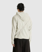 Dyed Scarf Bag Hoodie Greige