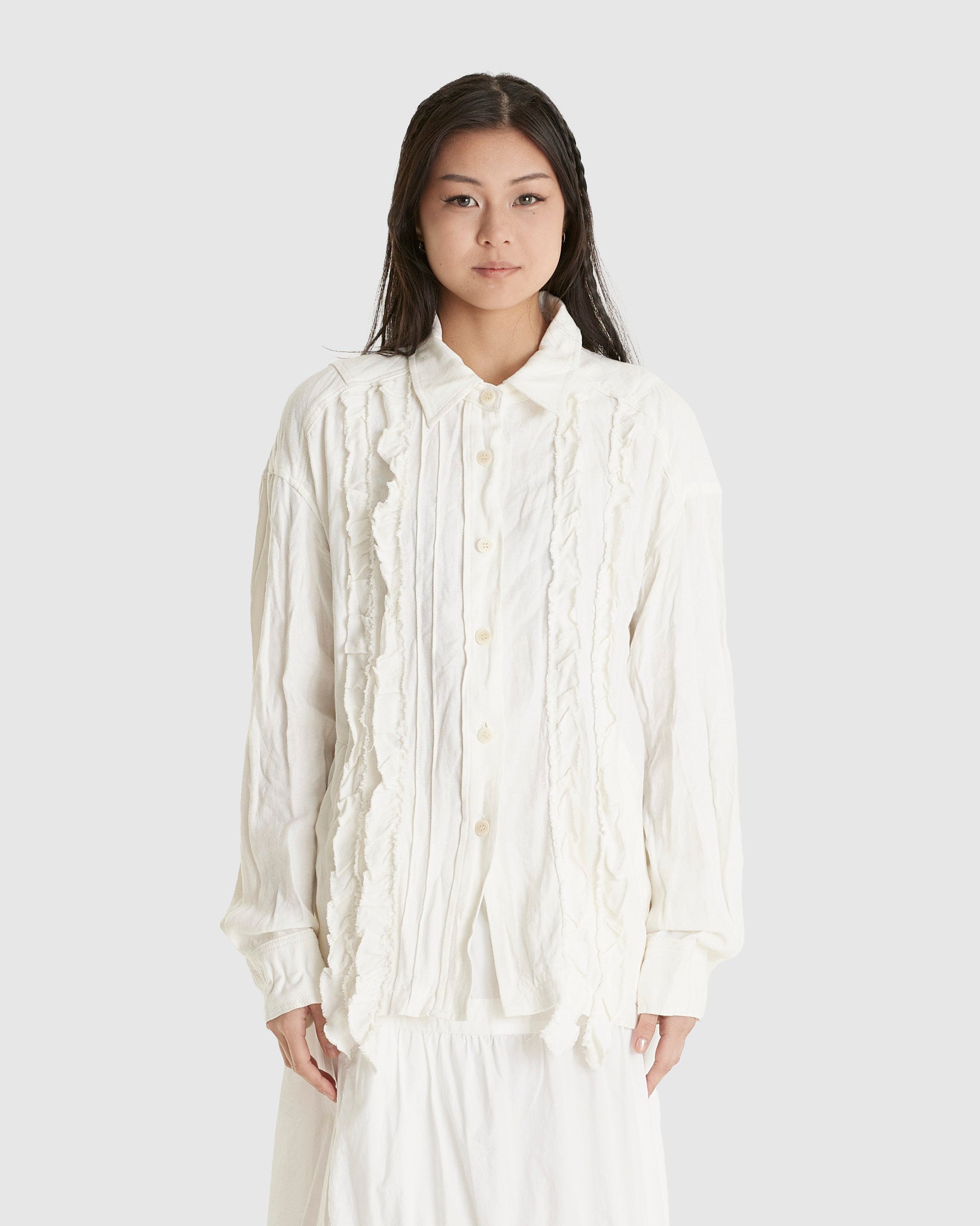 Crinkled Ruffle Shirt