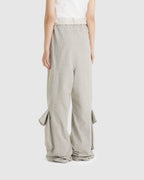 Rolled Waist Sweat Cargo Pants