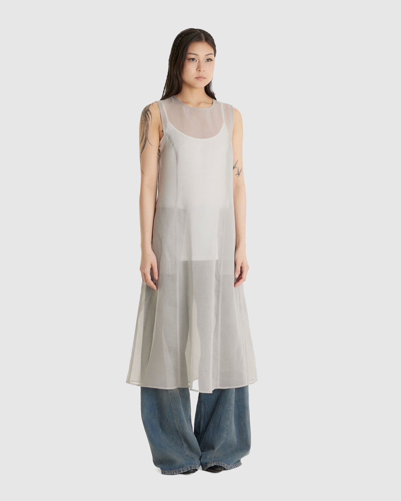 AMOMENTO Sheer Long Dress – Chinatown Country Club