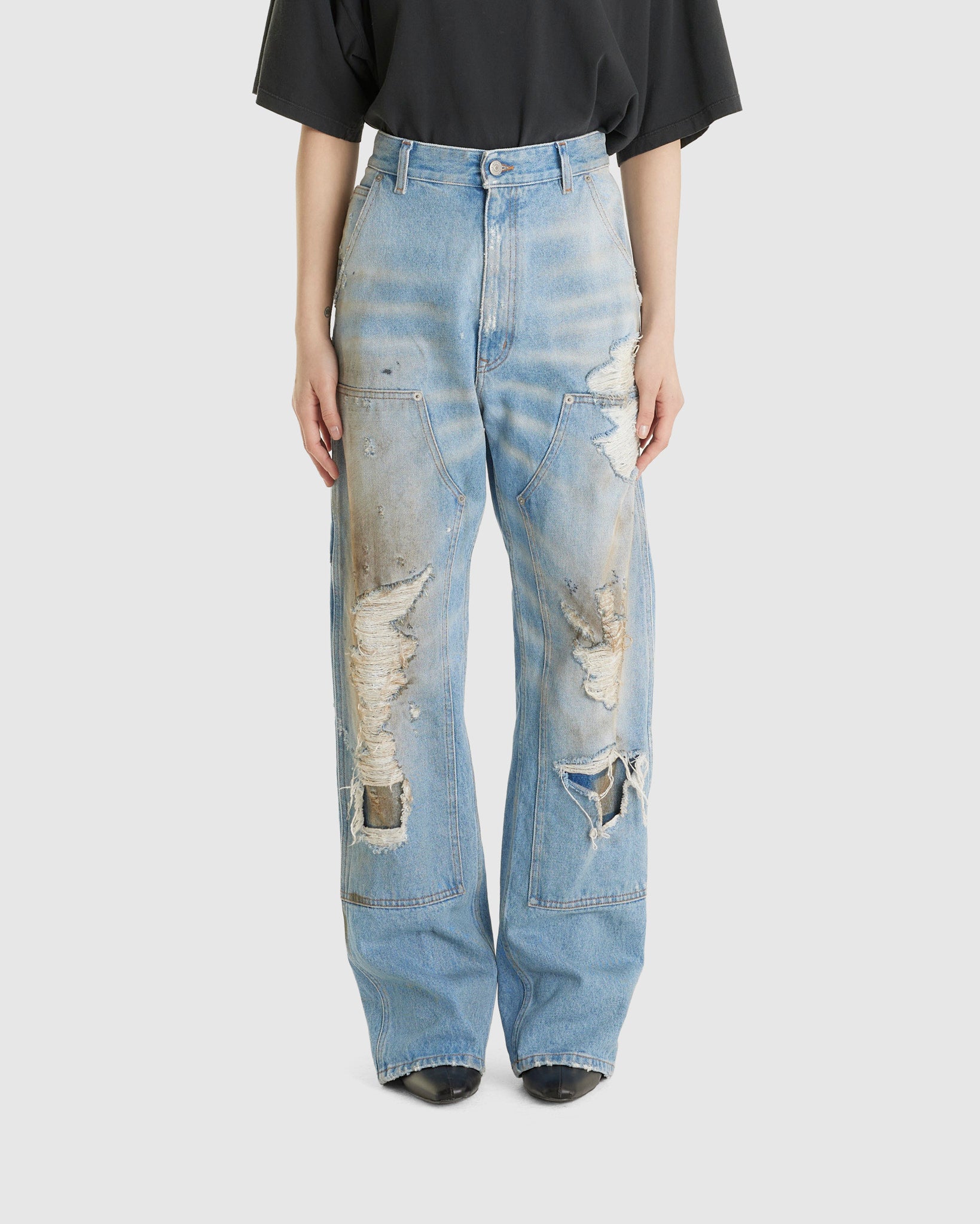 Distressed Jeans Light Blue