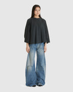 Black Flare Sleeve Top