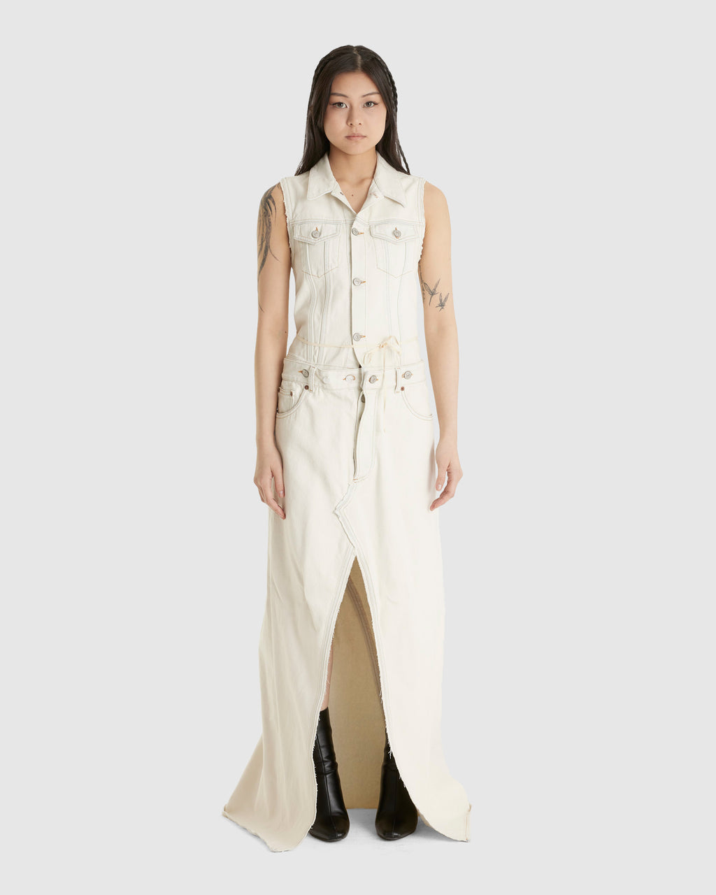 Deconstructed Denim Dress