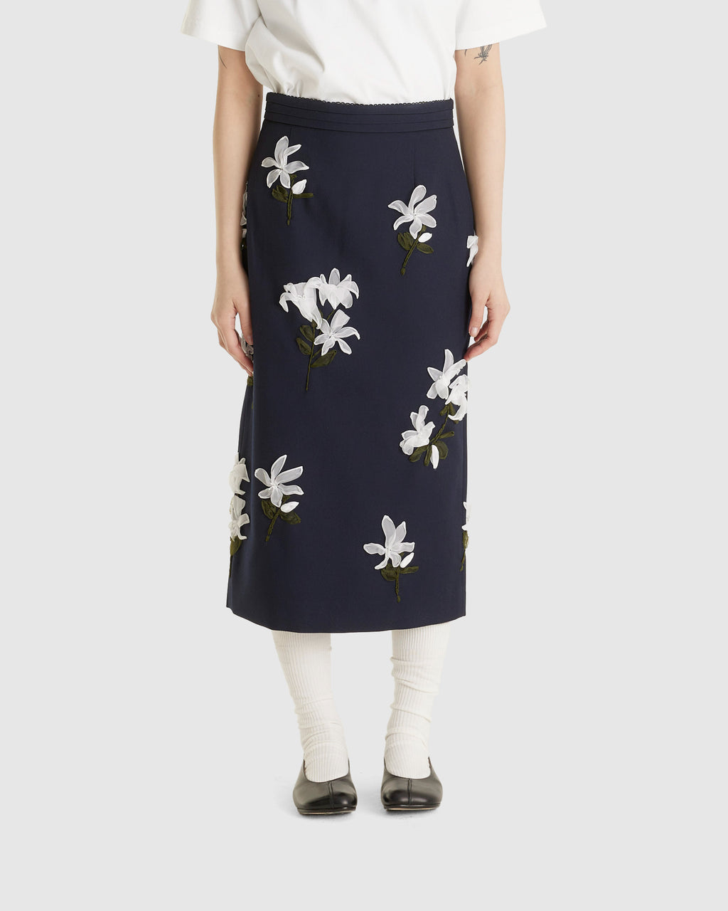 Ribbon Jacquard Skirt
