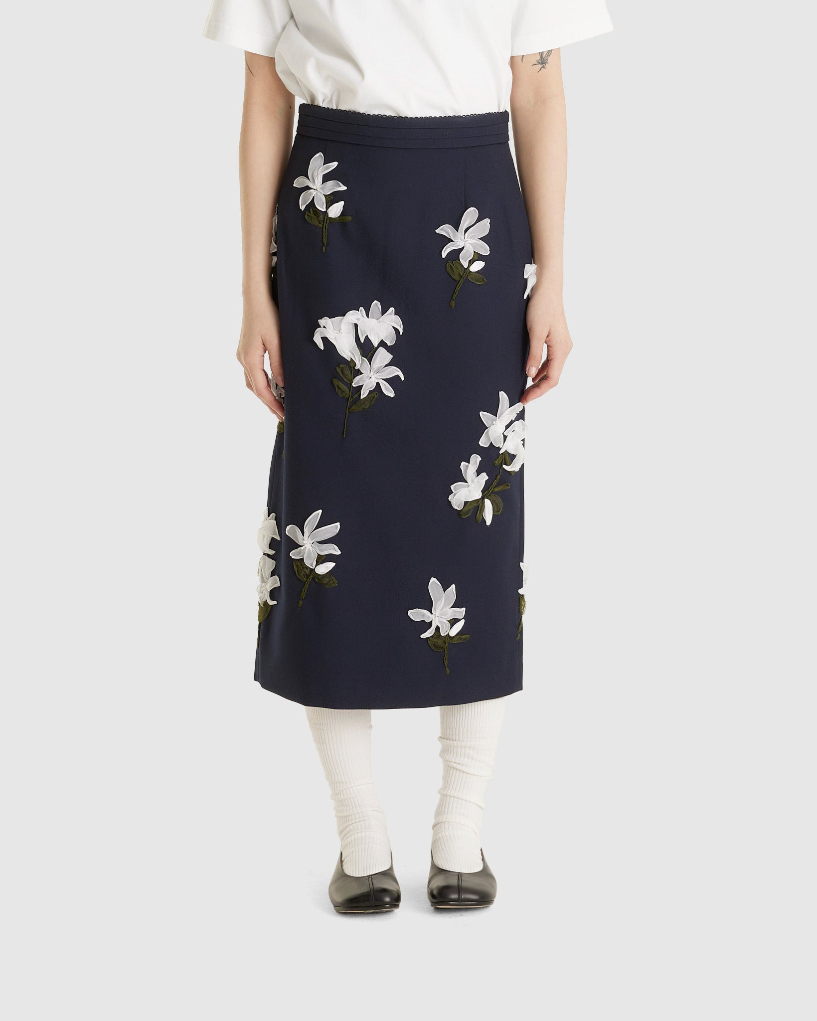 Ribbon Jacquard Skirt