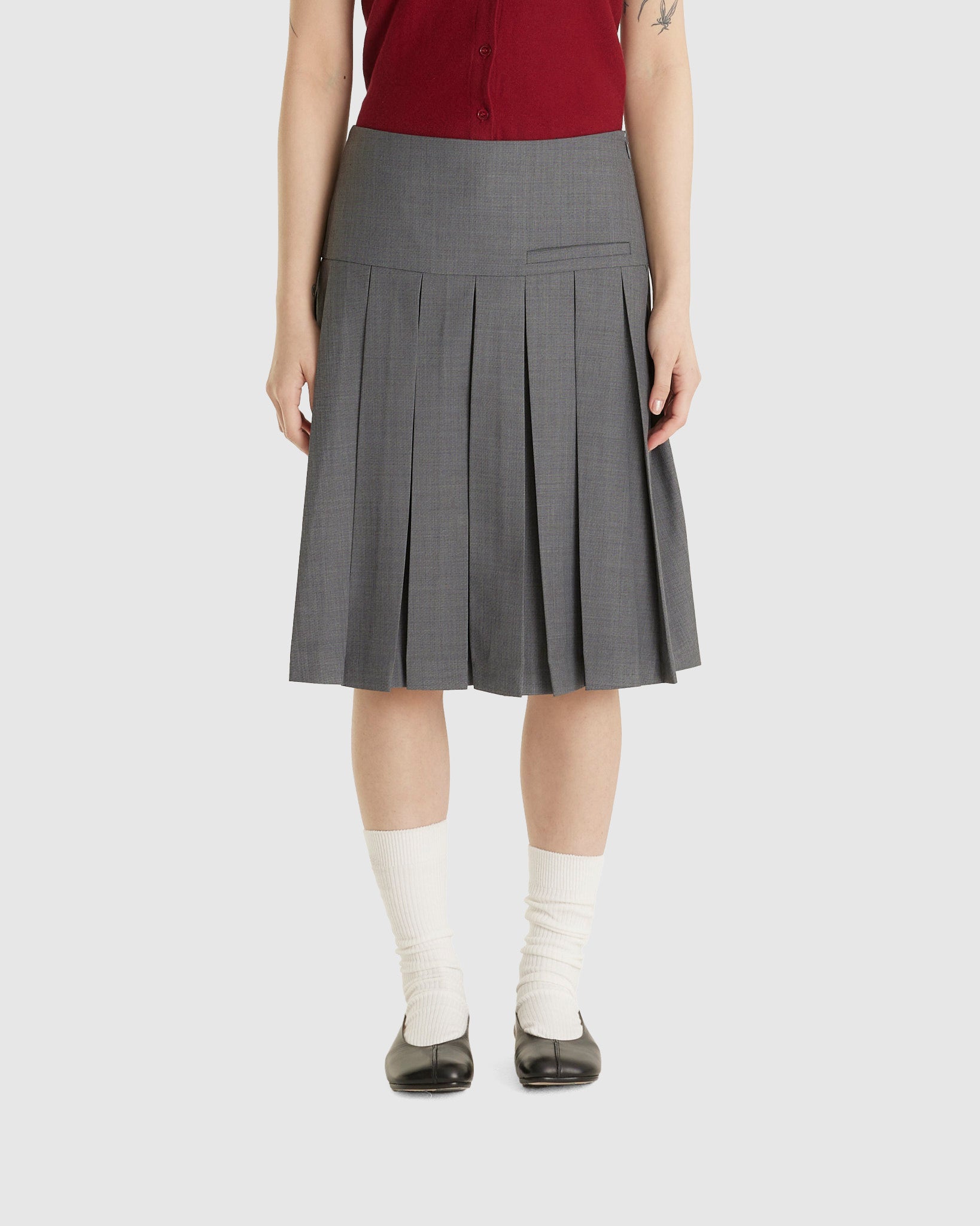 A-Line Pleated Skirt