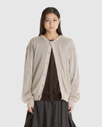 Sheer Round Cardigan Grey