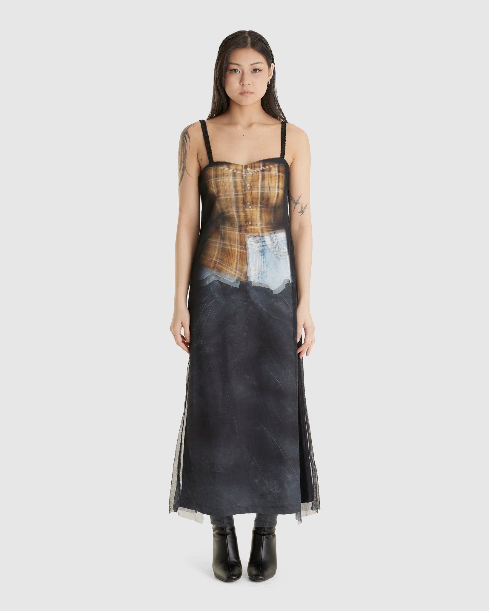 Lenticular Mix-match Printed Jersey Dress
