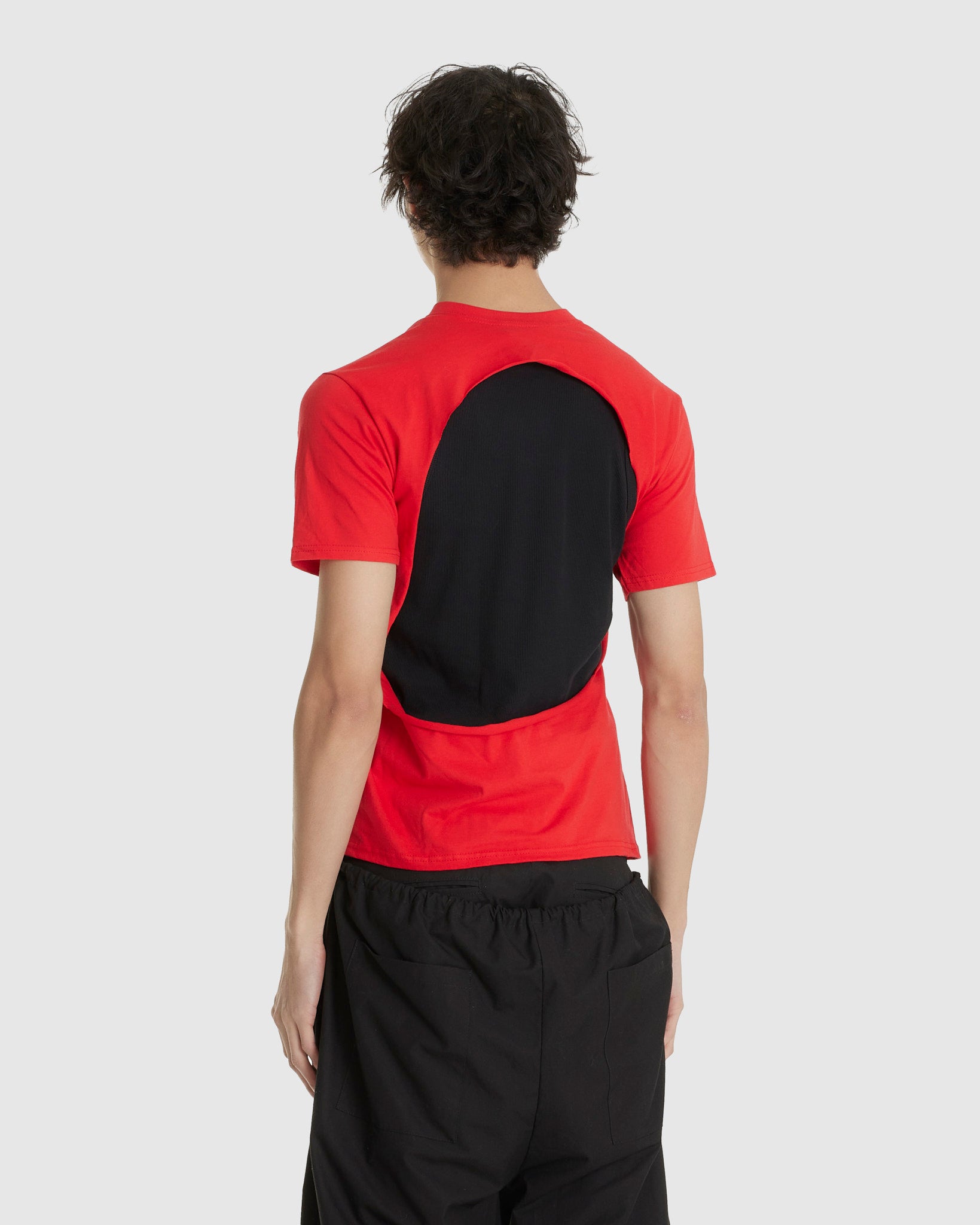 Coin Open-Back Red Tee