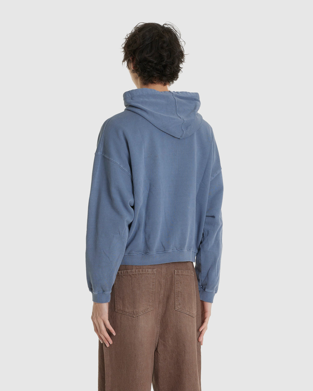 Curved Zip-Up Round Hem Hoodie