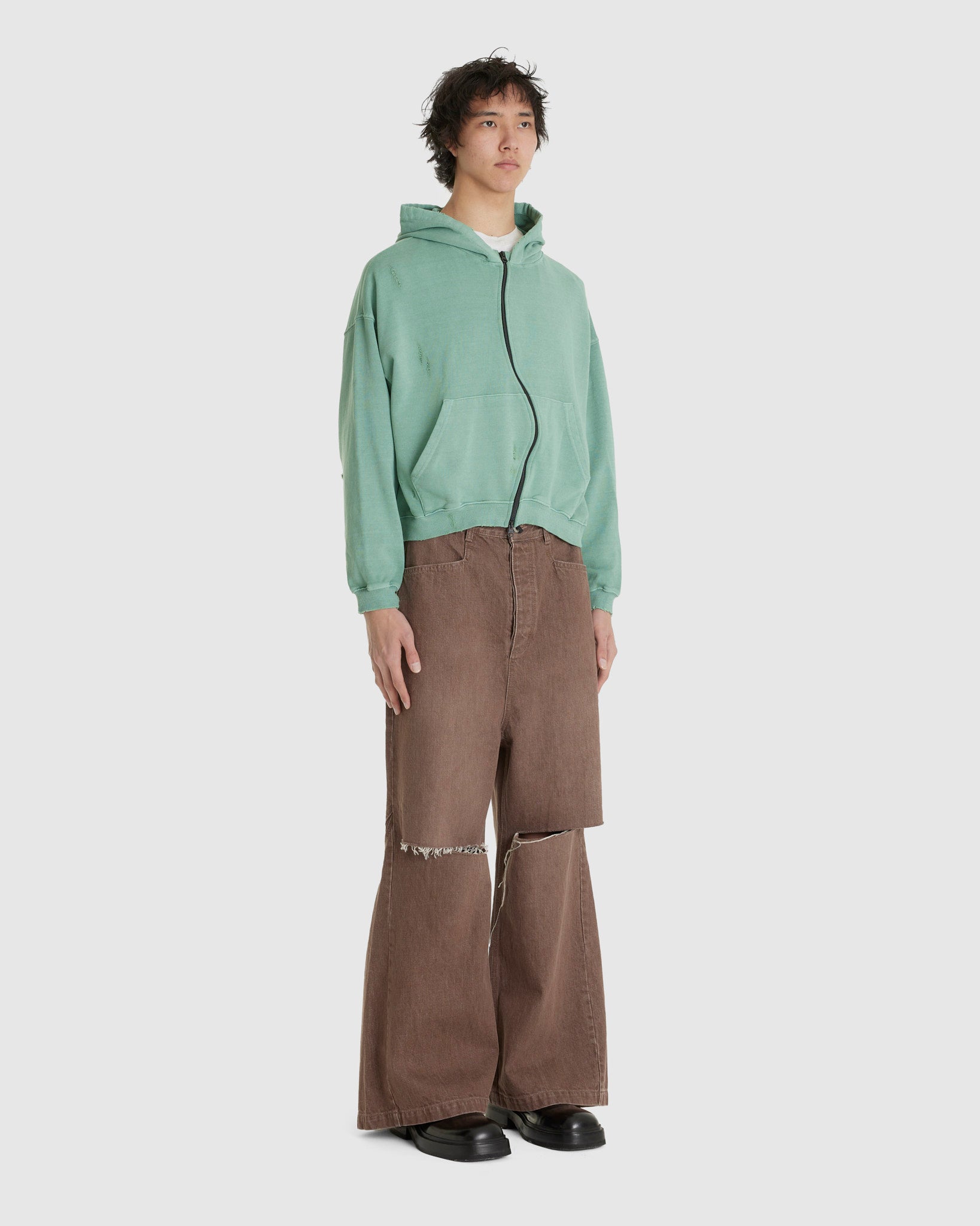 a*y様 FFFPOSTALSERVICE CURVED ZIP-UP HOOD FFFPostalservice - Curved Zip-Up Hoodie | HBX