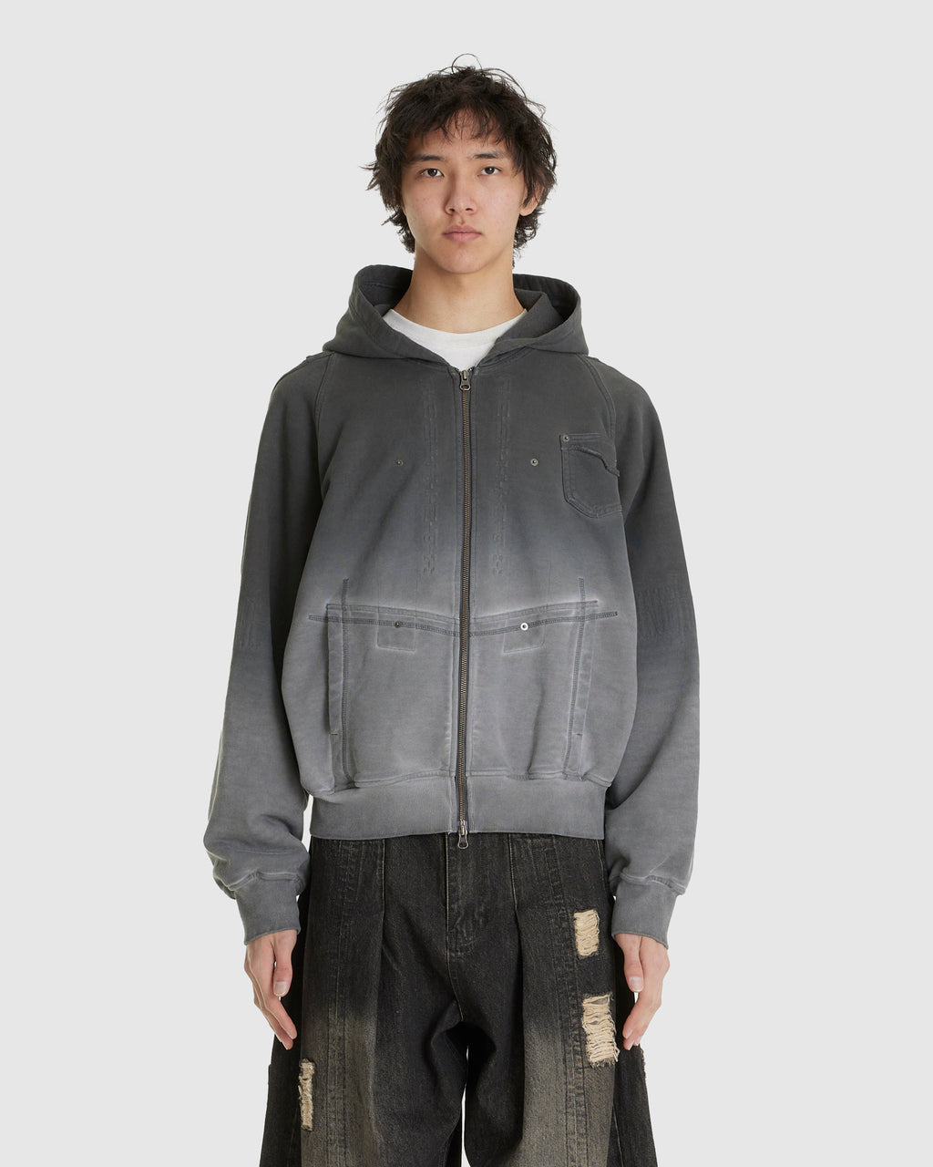 Braces Zip Up Hoodie