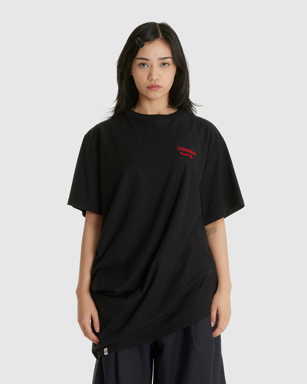 Topsy Turvy Tee Black (W)