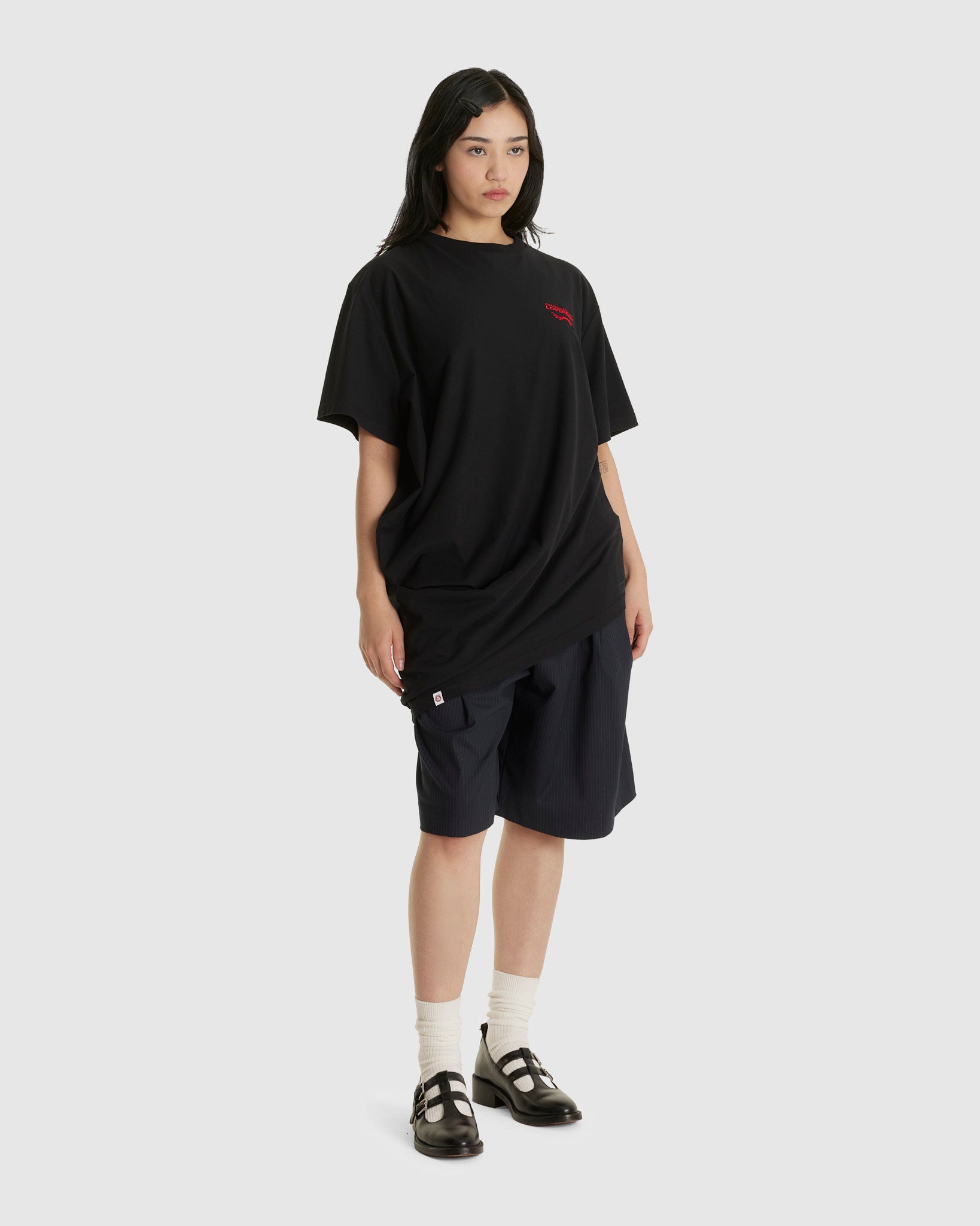 Topsy Turvy Tee Black (W)