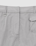 Military Long Skirt Silver