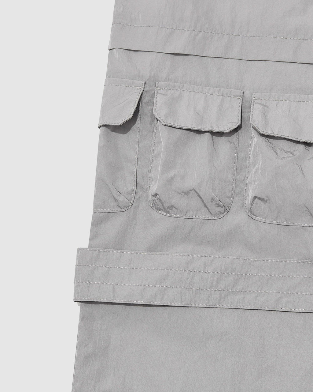 Military Long Skirt Silver