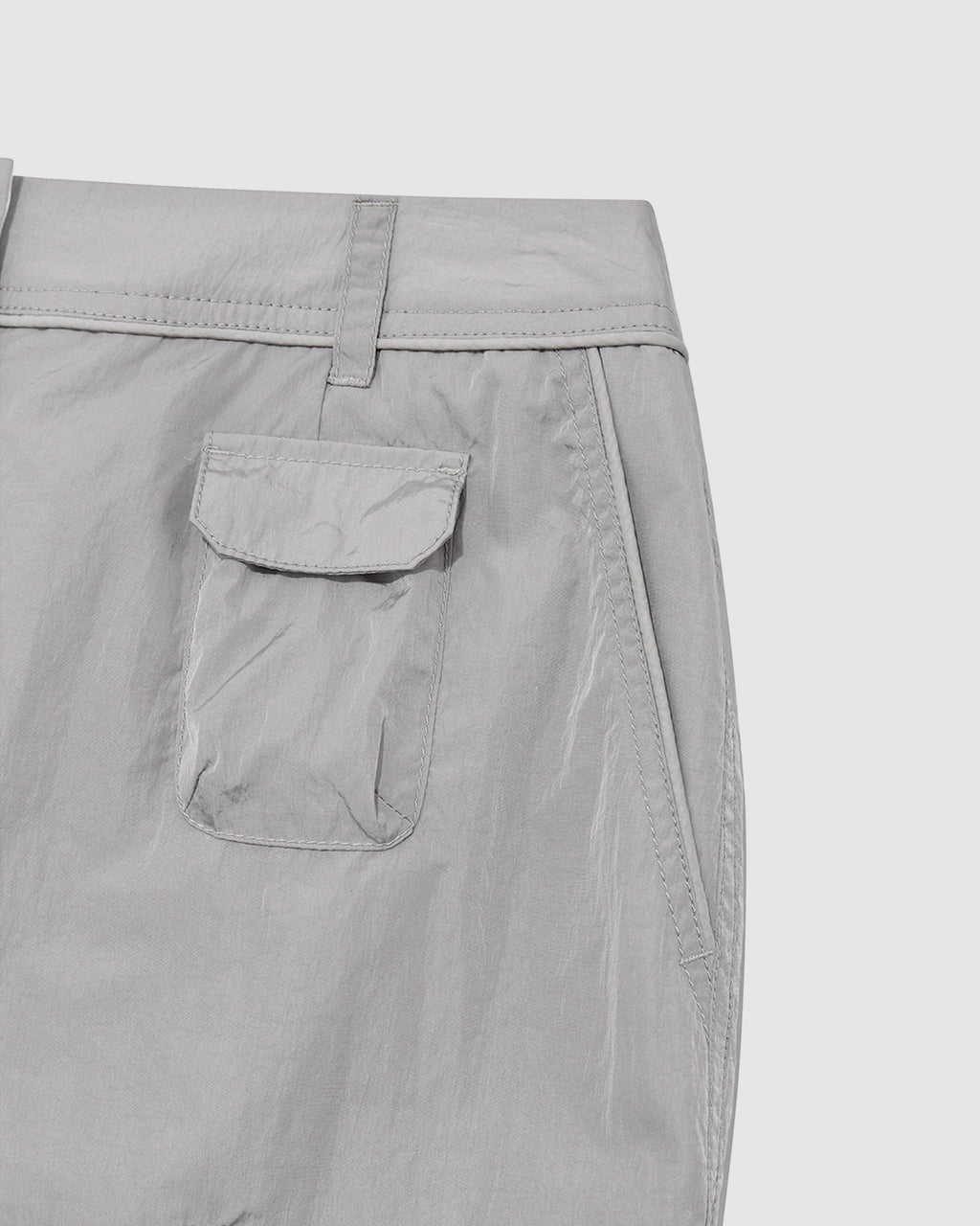 Military Long Skirt Silver