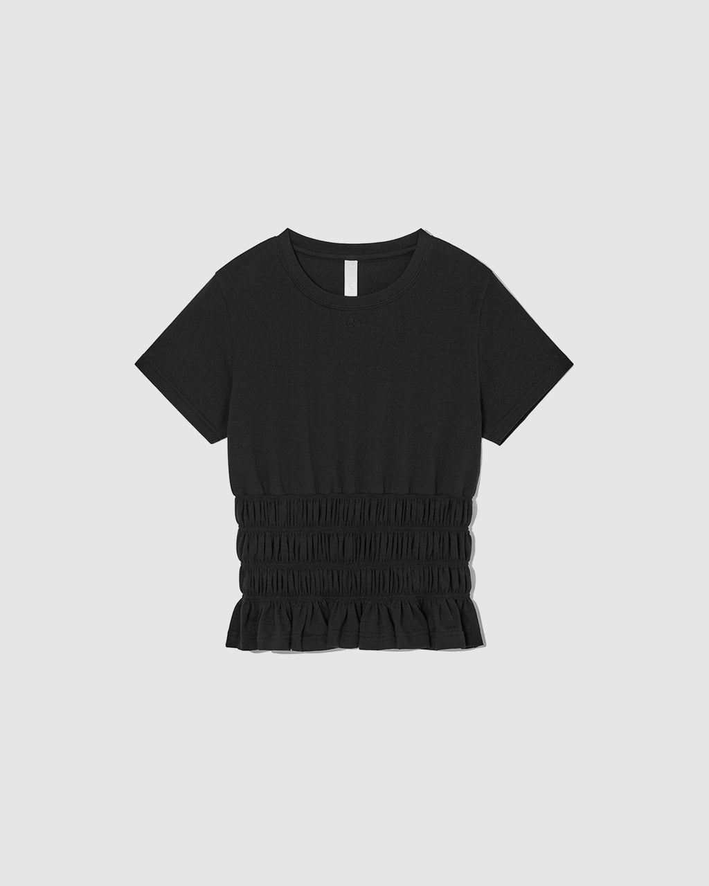 Smocked T-shirt Black