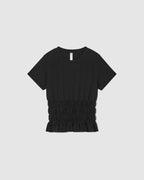 Smocked T-shirt Black
