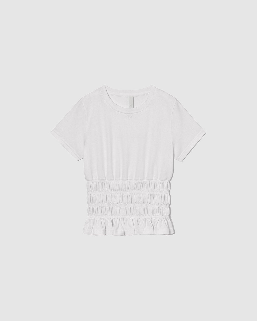 Smocked T-Shirt Off White