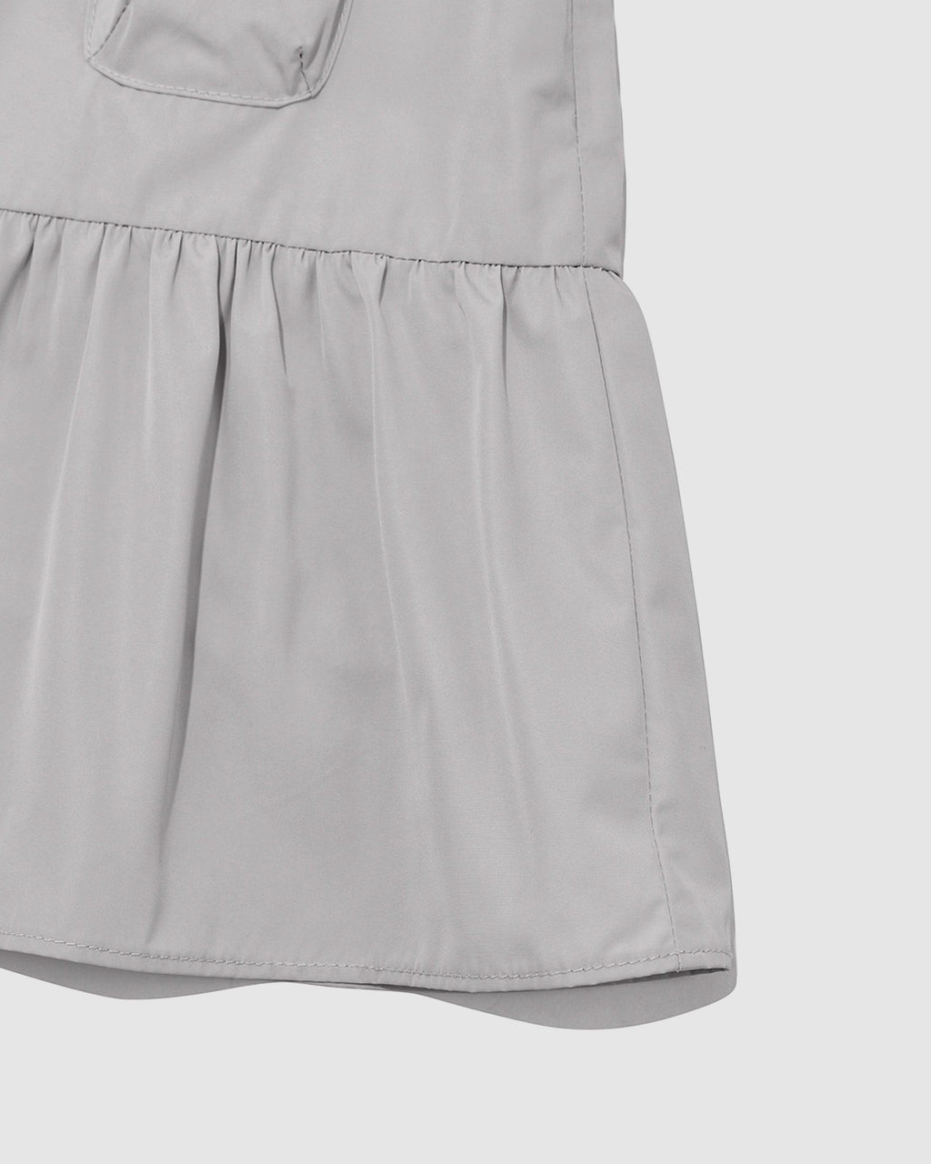 Shirring Mini Skirt Silver Grey