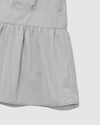 Shirring Mini Skirt Silver Grey
