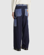 Vintage-effect Work Blue Pants