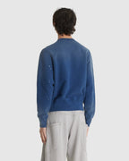 Vintage-effect Sweat  Navy Cardigan