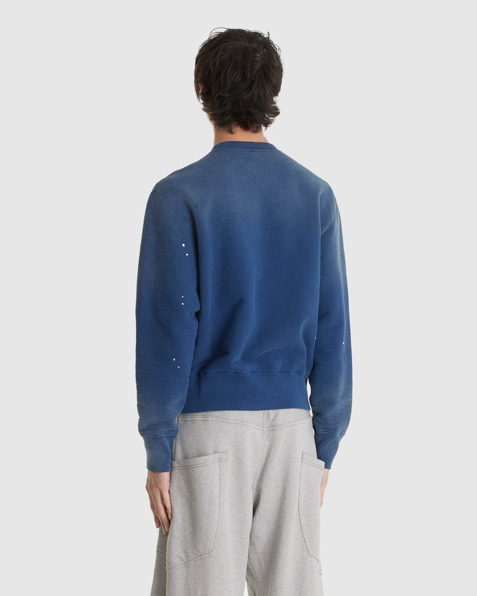 Vintage-effect Sweat  Navy Cardigan