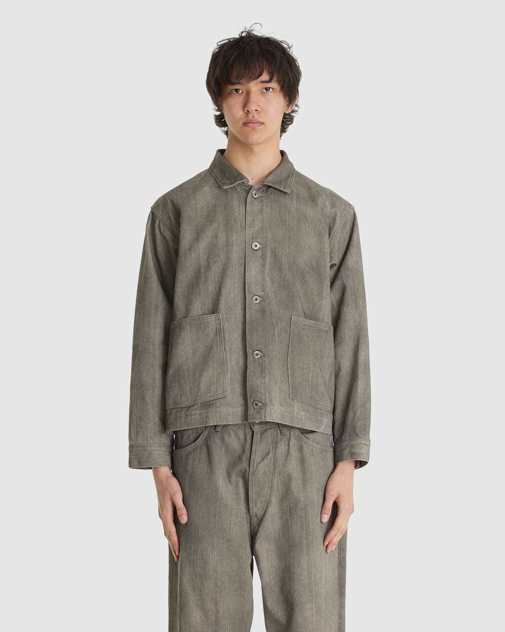 LOT.303 Coverall Jacket Hand Drawn Sumi