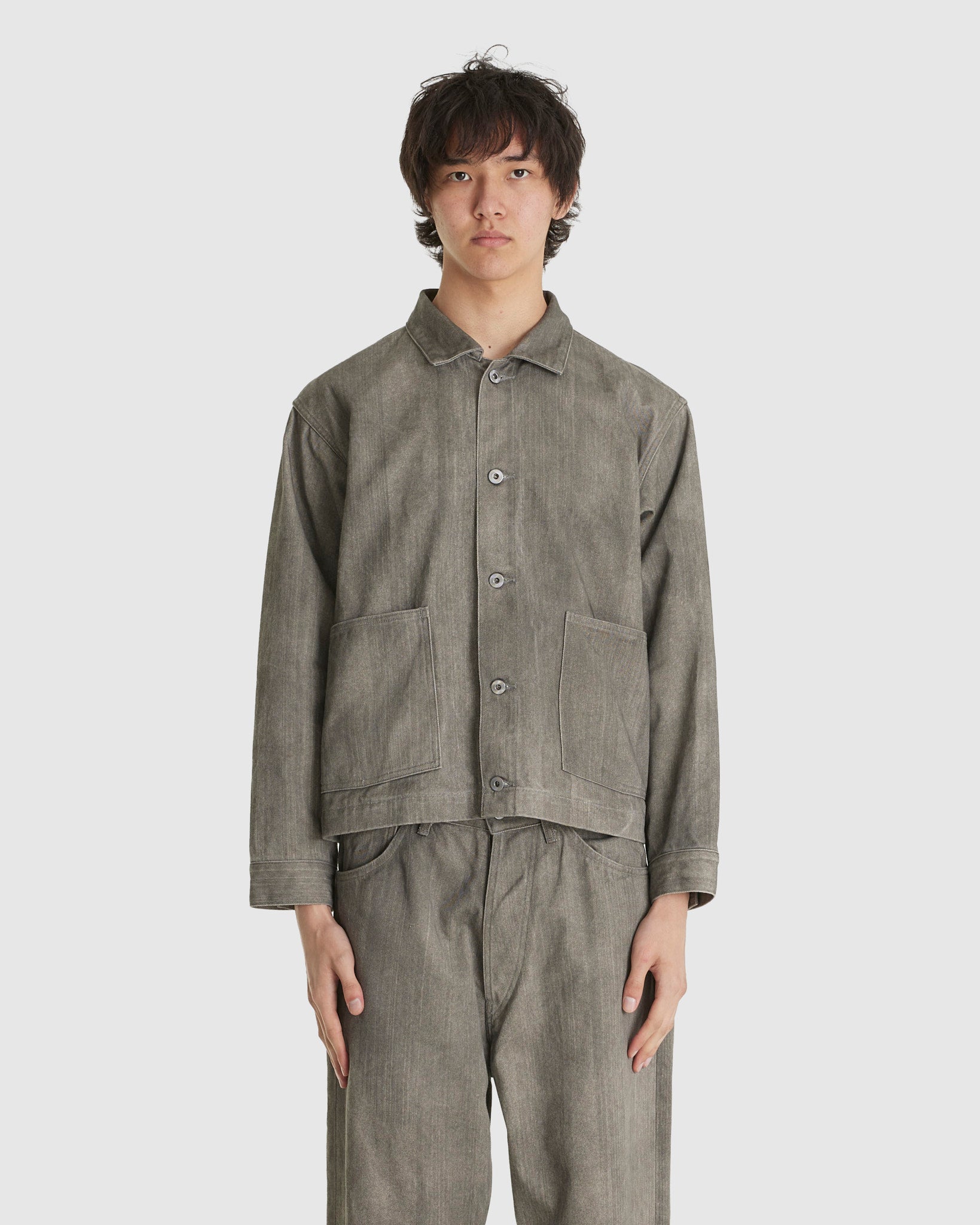 LOT.303 Coverall Jacket Hand Drawn Sumi