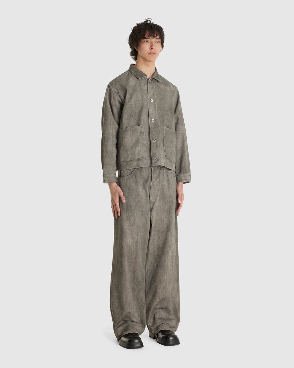 LOT.303 Coverall Jacket Hand Drawn Sumi