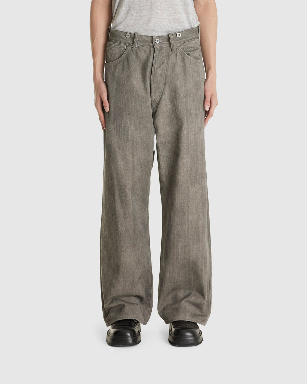 LOT.209 Buckle-Backed Trousers Hand Drawn Sumi