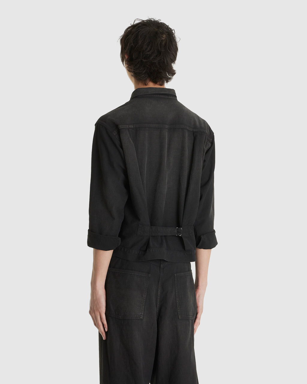 LOT.309 Buckle-Backed Jacket Damaged Sumi Dyed Black