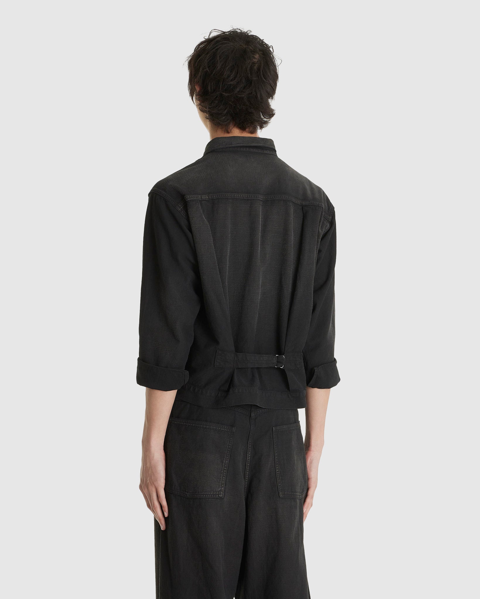 LOT.309 Buckle-Backed Jacket Damaged Sumi Dyed Black