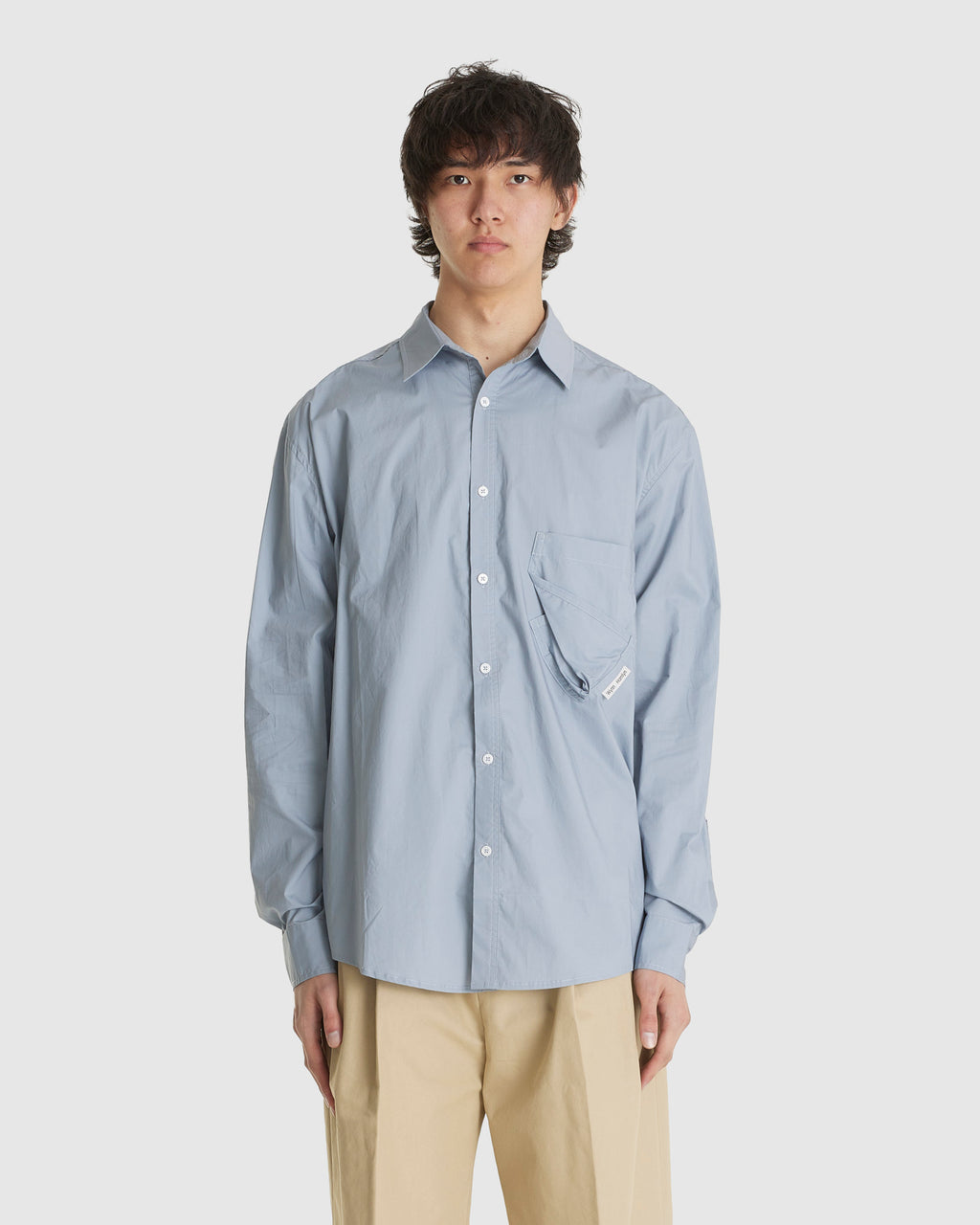 Twisted Pocket Grey Shirt