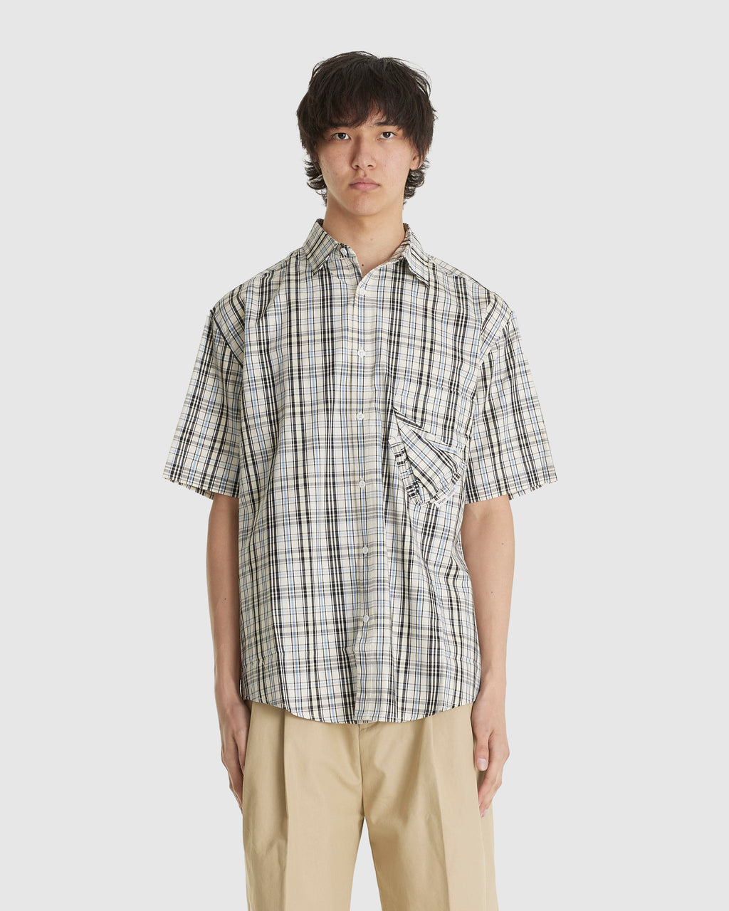 Twisted Pocket SS Check Shirt