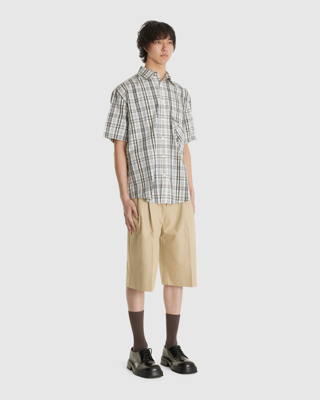 Twisted Pocket SS Check Shirt