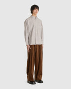 Lisa Oxford Shirt Brown White Stripe