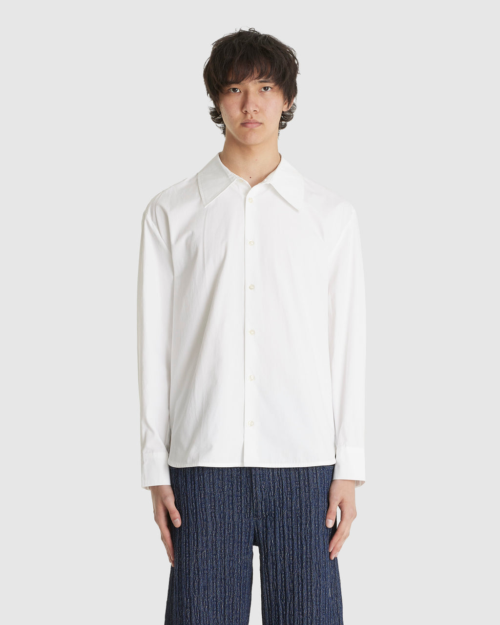 Trino Shirt White Fine Poplin