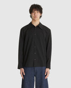 Trino Shirt Black Fine Poplin