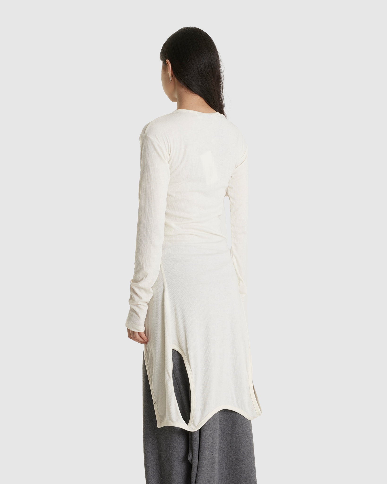 Double Up Long Sleeve Ivory Top