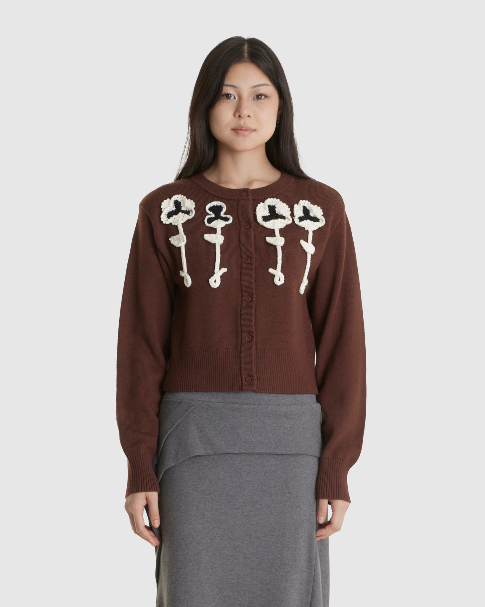 Pansy Flower Cardigan